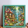 Mushroom House-16CT Stamped Cross Stitch 40*40cm/15.75*15.75in