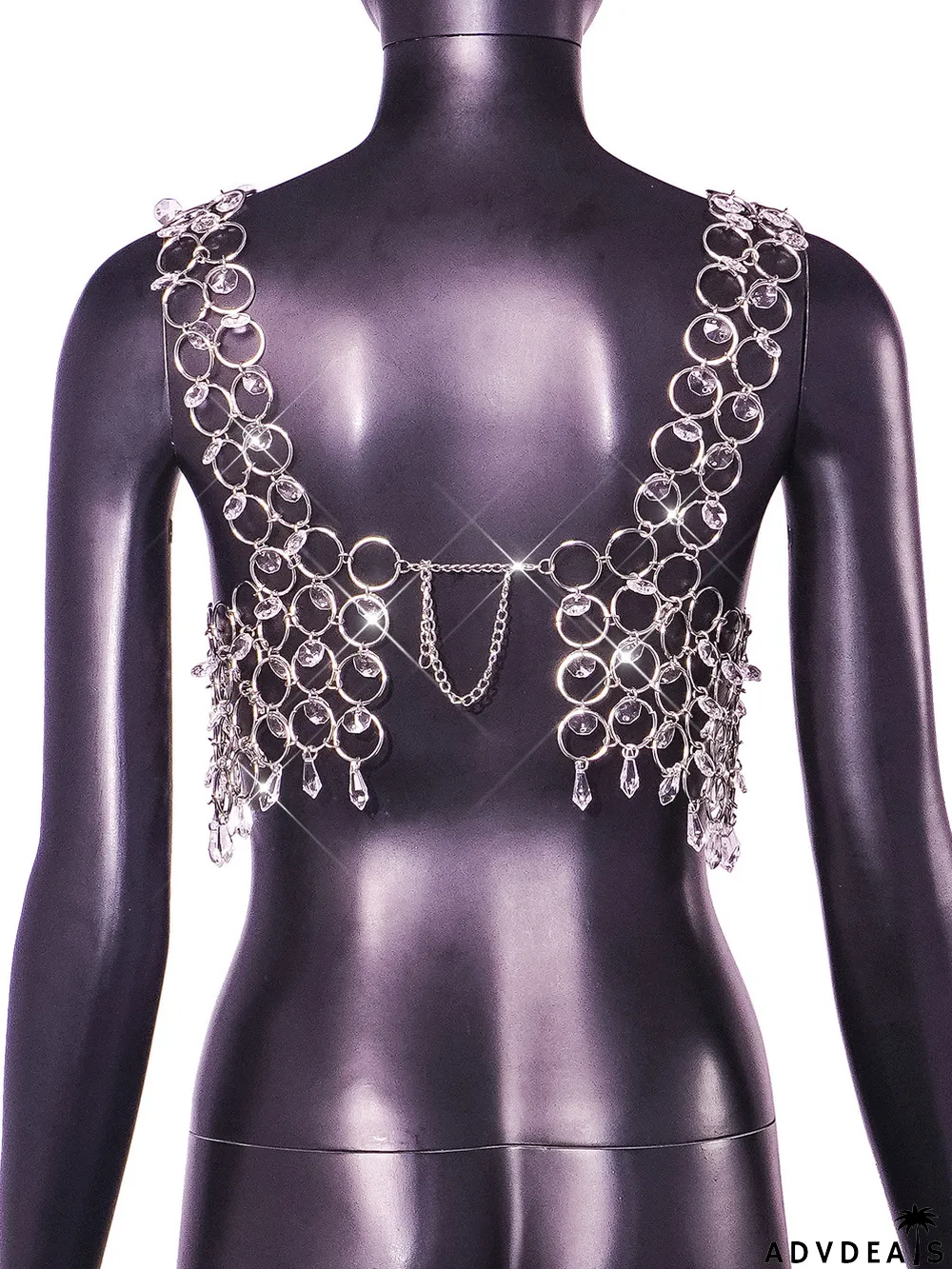 Summer Cutout Shiny Crystal Vest
