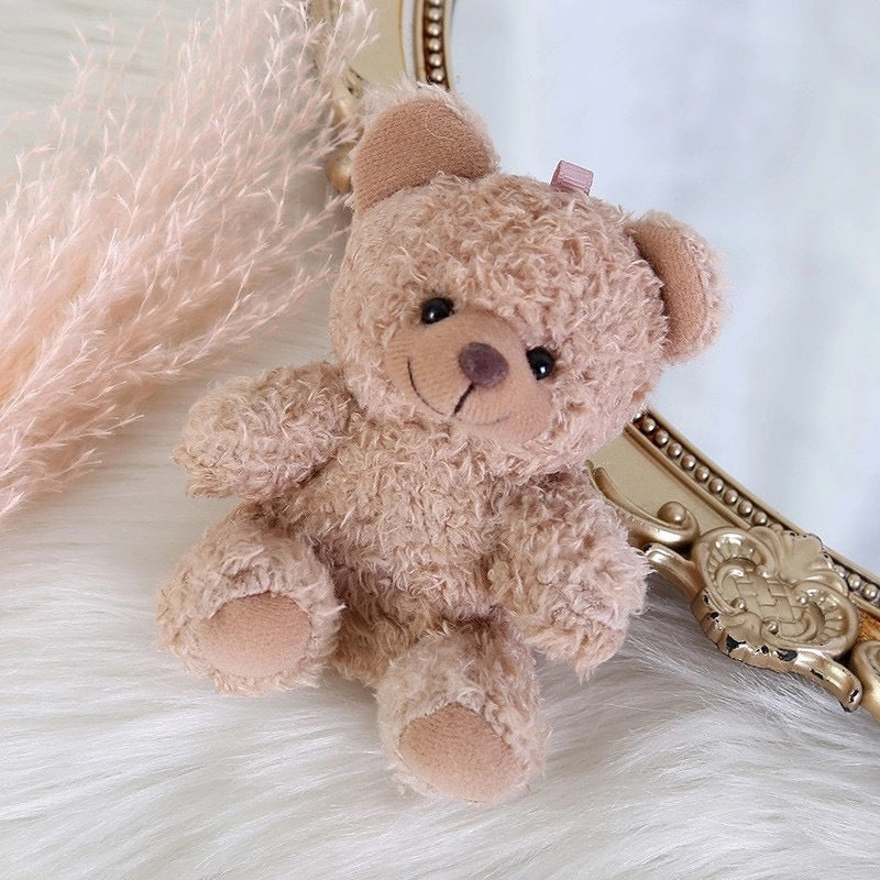 New Pilot Blush Bear Pendant Backpack Car Keychain Plush Doll Student Jewelry Doll Machine Doll