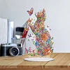 (US Only)Acrylic Special Shape Flower Cat Butterfly Desktop Diamond Painting Art Kits