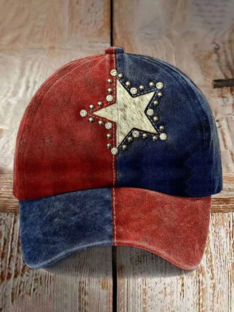 Unisex Vintage Flag Stars Printed Hat