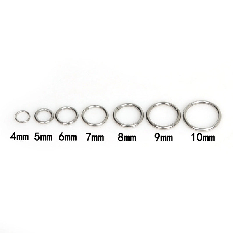 200 Pieces Per Pack Diameter 10mm Diameter 4mm 304 Stainless Steel Round Open Jump Rings