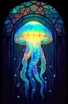 Luxury AB Velvet Diamond Painting Kit - Glass Jellyfish
