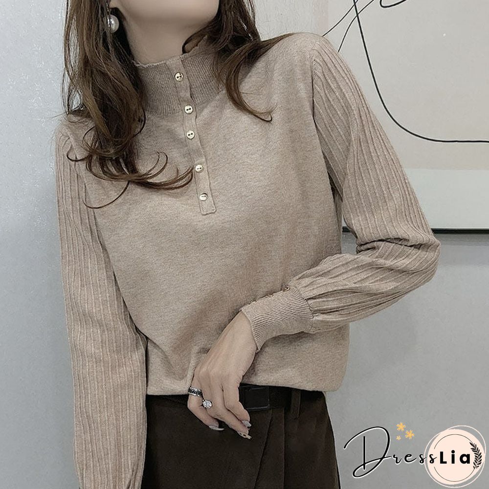 Half-neck Sweater Women's Loose-fitting Foreign-style Bottoming Sweater