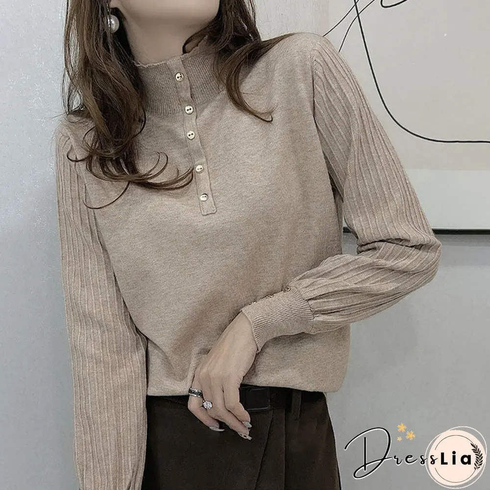 Half-neck Sweater Women's Loose-fitting Foreign-style Bottoming Sweater