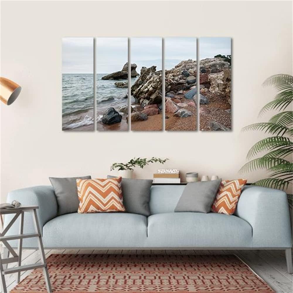 akia Wall Art For Living Room Wall Decor For Bedroom Poster Sunset over Old Demolished Military Forts Paintings Prints Artwork Bathroom Decorations Canvas Prints Hang Pictures Office Home Decor Works 42&#034;L x 24&#034;W 132x75cm