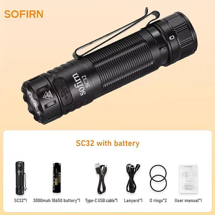 Sofirn SC32 Rechargeable EDC Flashlight