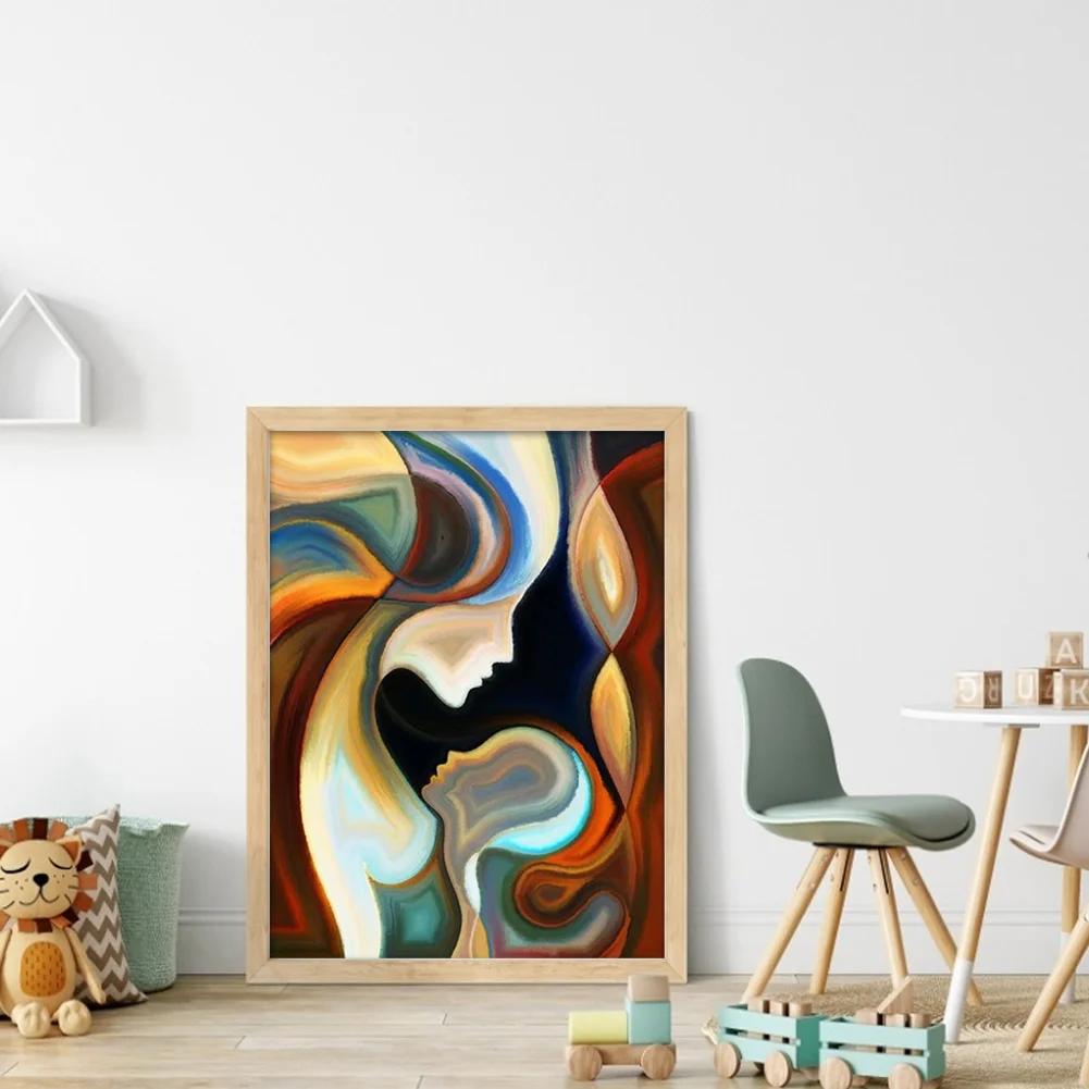 9CT Full Stamped Cross Stitch Bead Embroidery- Figure(Canvas|30*40CM)