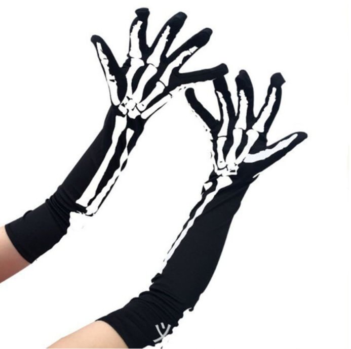 Halloween Costumes Horror Skeleton Ghost Socks Gloves Suit