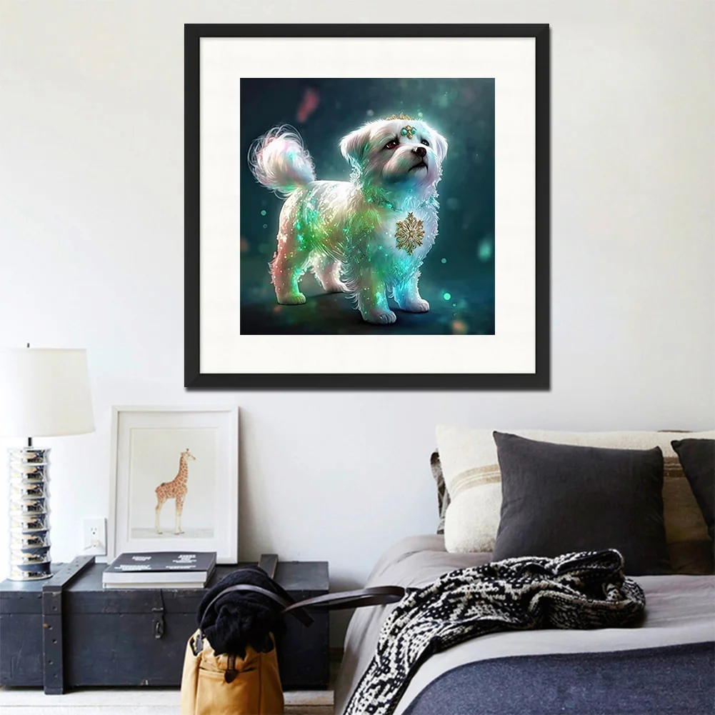 Full Round Diamond Painting Dog( 30*30cm)