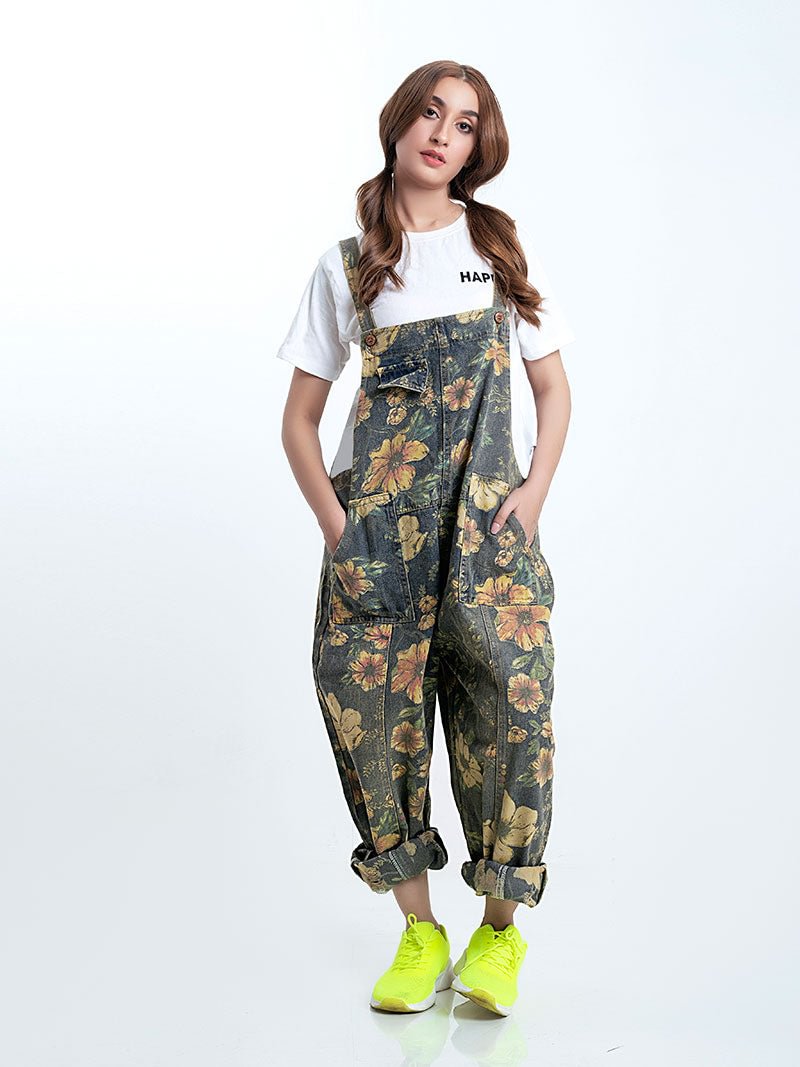 Jump For Joy Floral Overalls Dungaree