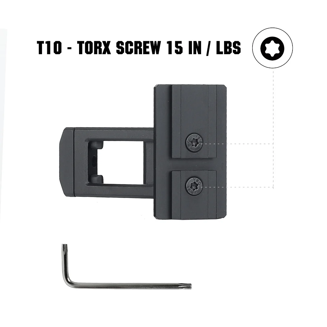 ohhunt® 45 Degree Offset Red Dot Sight Mount Plate for Picatinny Rails Compatible with FB-O4/ACRO P1/P2