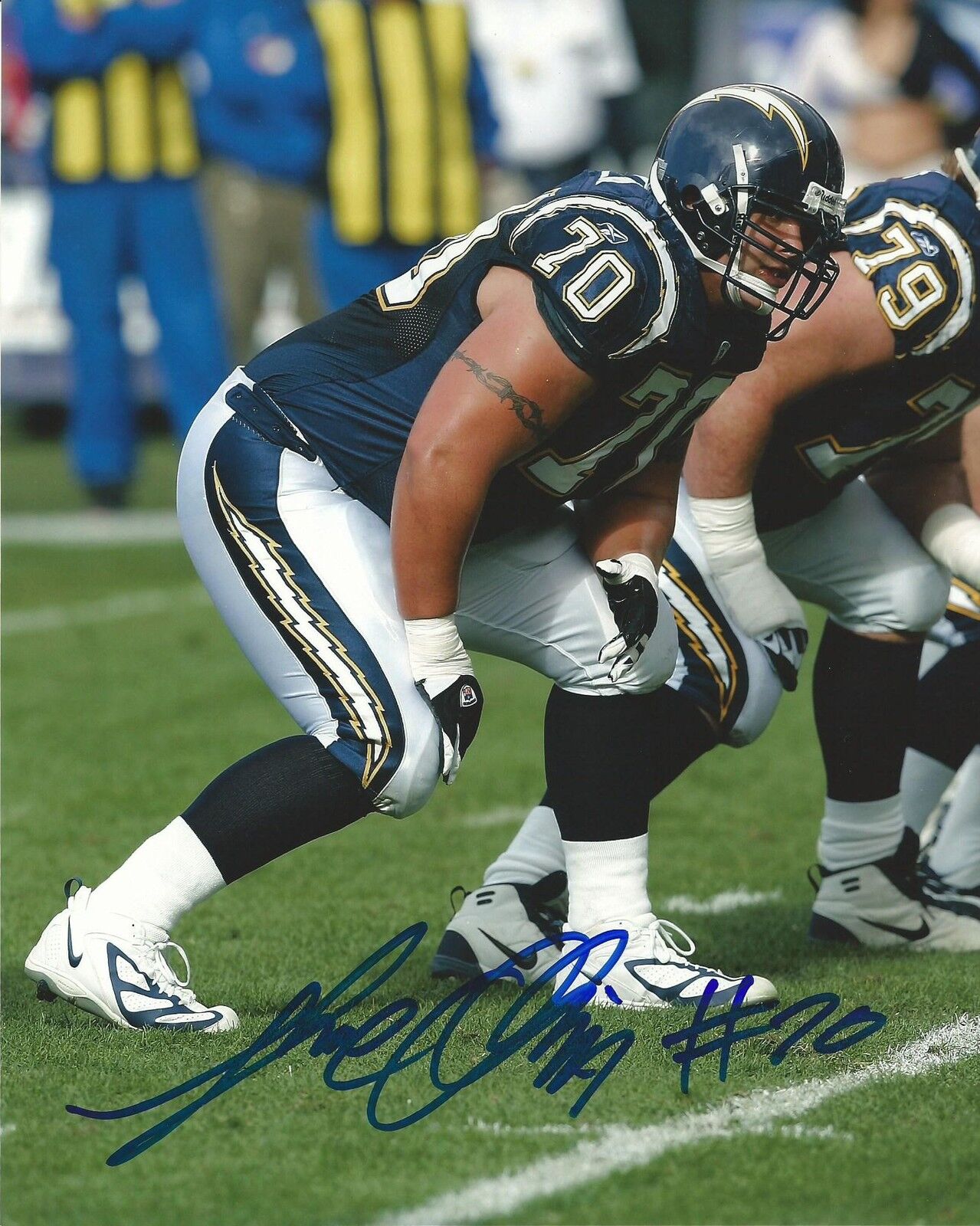 Shane Olivea Signed San Diego Chargers Football 8x10 Photo Poster painting Picture Autograph OSU