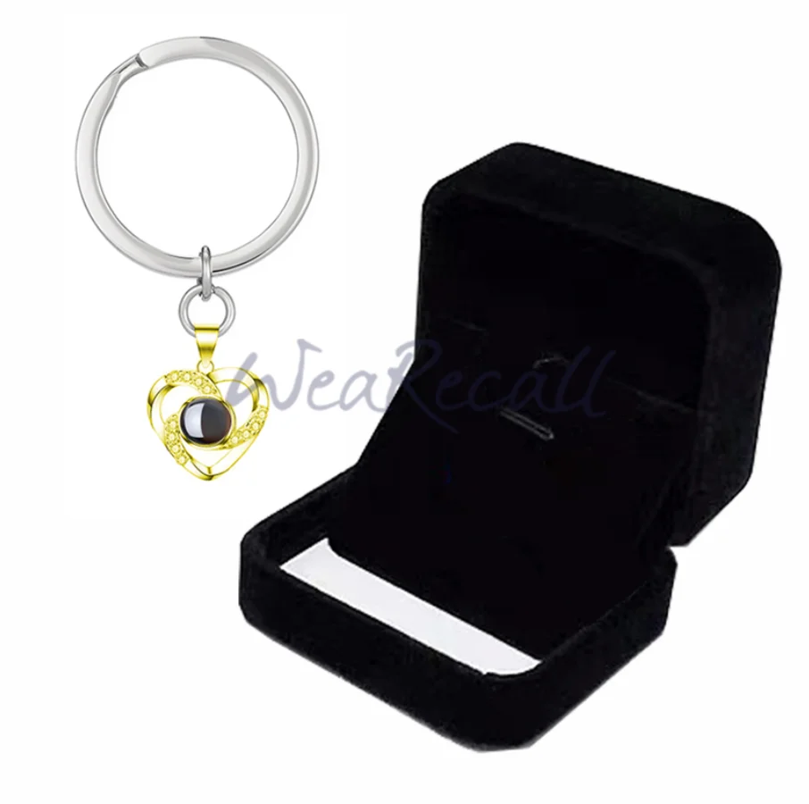 2023 Projector Picture Custom Personalized Heart Photo Keychain wetirmss