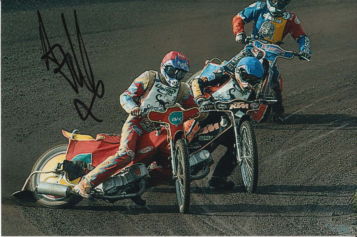 ANDREW TULLY HAND SIGNED SCUNTHORPE SCORPIONS SPEEDWAY 6X4 Photo Poster painting 9.