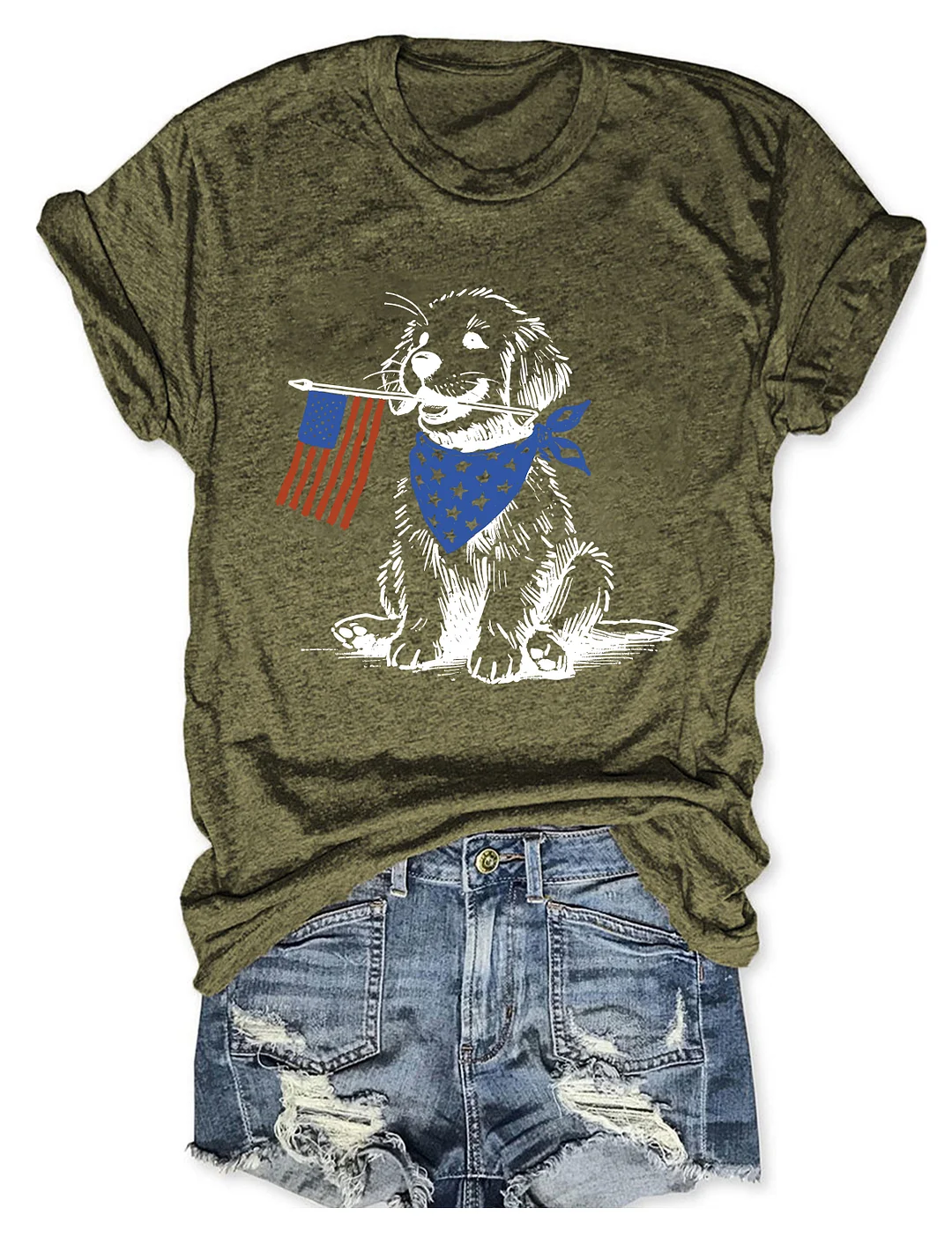 Golden Retriever 4th Of July T-shirt
