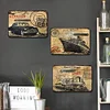 3PCS Train Ship And Car - Metal Tin Signs Set(8*12Inch/12*16Inch) - Garage&Transport