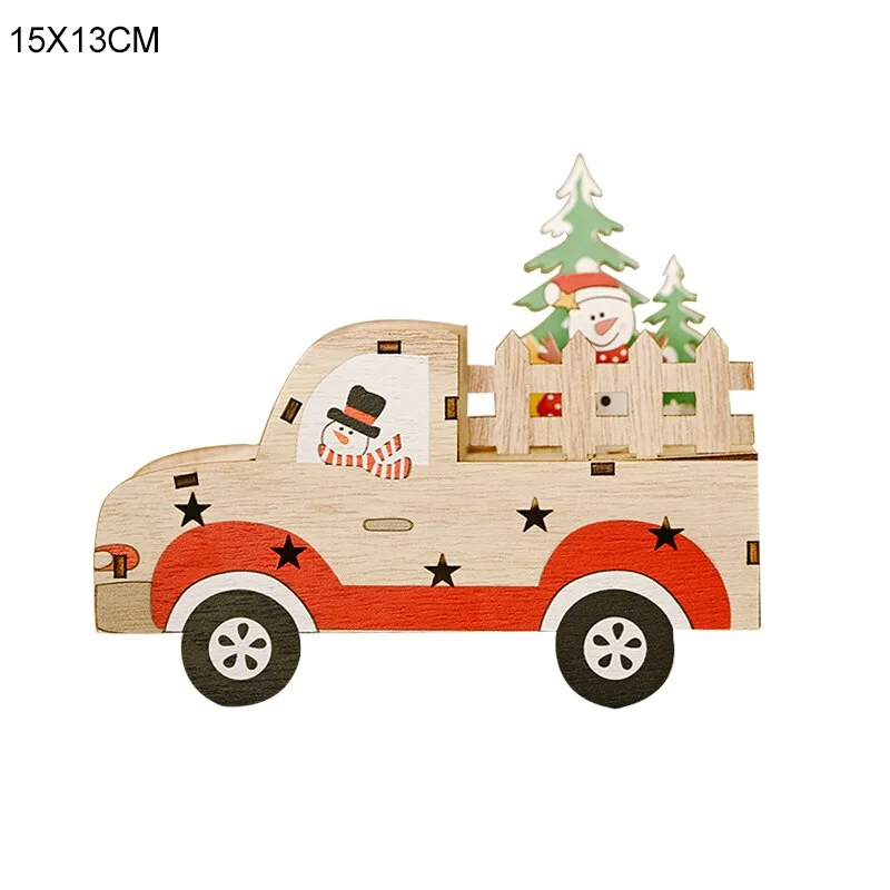 Wooden Reindeer Christmas Decoration DIY Wood Crafts Xmas Ornaments for Christmas Party Home Table Decorations New Year 2020