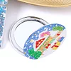 DIY Double Sided Special Shape Diamond Painting Compact Mirror Kit(Snow Room)