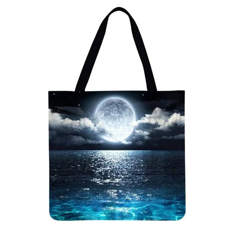 Linen Eco-friendly Tote Bag - Moonlight