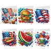 6Pcs Diamond Painting Independence Day Diamond Painting Greeting Card for Friends