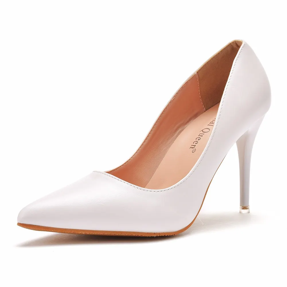 Breakj Breakj Cm Sexy Pointed High Heel Single Shoes Women Fine Heel Shoes Pointed Shoes Fashion Commuting White Large Size Shoes