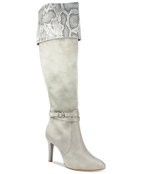 Rialto Clea Knee High Boots Women's Shoes Gray Size 5 M - Life is Beautiful for You - SheChoic
