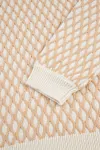 Women's Elegant Warm Rhombus Textured Knit Mock Neck Sweater