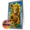 Diamond Painting-DIY Full Round Drill Sunflower Lion(40*70CM)
