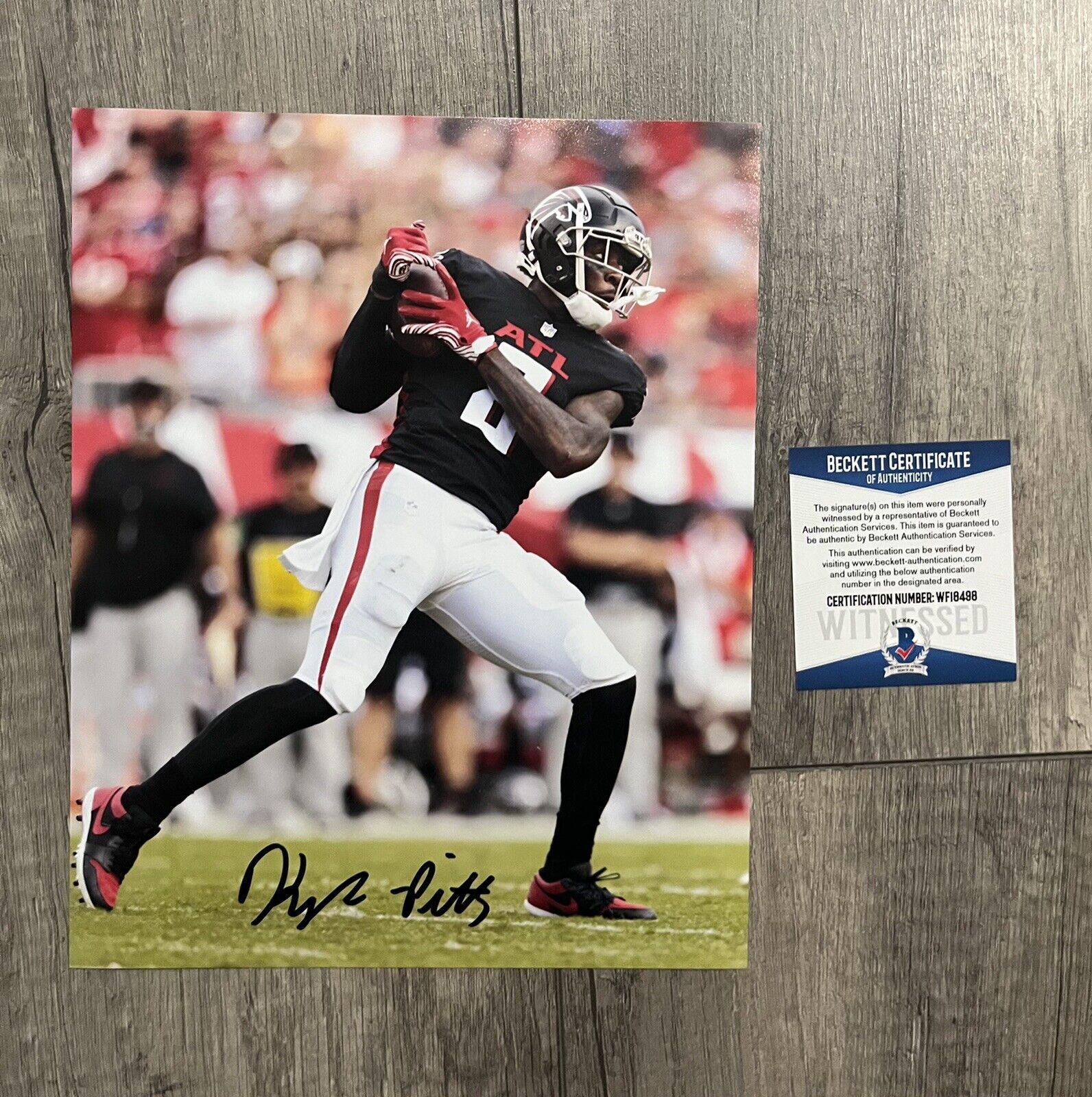 kyle pitts signed autographed 8 x 10 Photo Poster painting beckett coa witness falcons