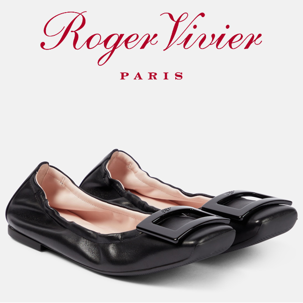 【Roger Vivier】Δερμάτινες μπαλαρίνες Gommettine Ball