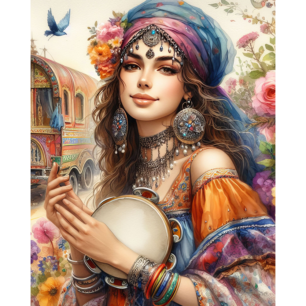 Elegant Beauty 40*50cm(canvas) full round drill diamond painting