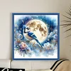 Blue Jay Moon Note-11CT Stamped Cross Stitch 45*45cm