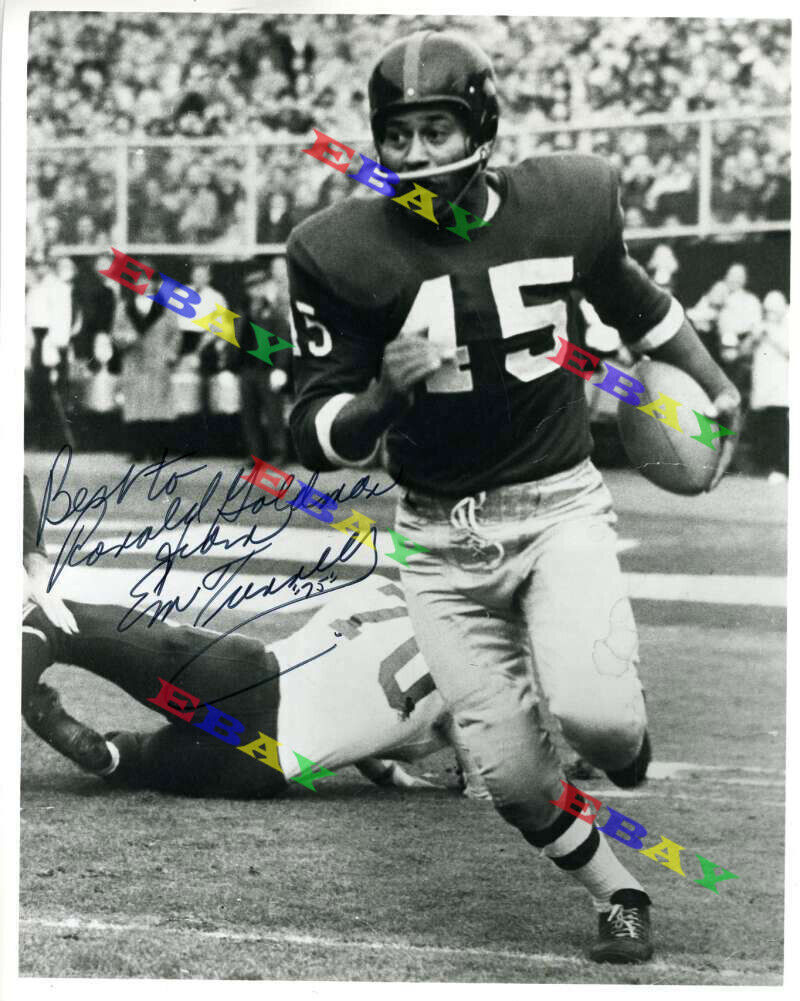 EMLEN TUNNELL Autographed Signed 8x10 Photo Poster painting Reprint