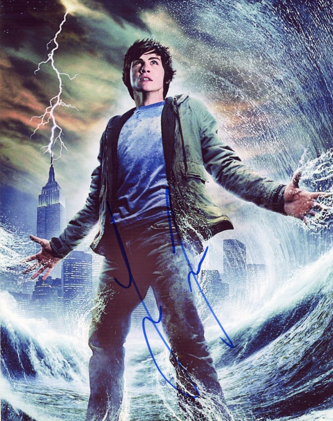 ~~ LOGAN LERMAN Authentic Hand-Signed Percy Jackson