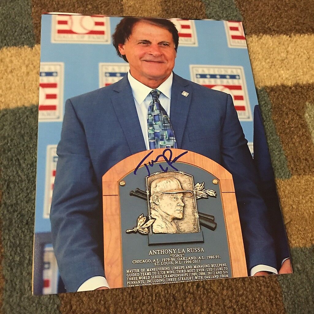 TONY LARUSSA ST. LOUIS CARDINALS SIGNED AUTOGRAPHED 8X10 Photo Poster painting W/COA