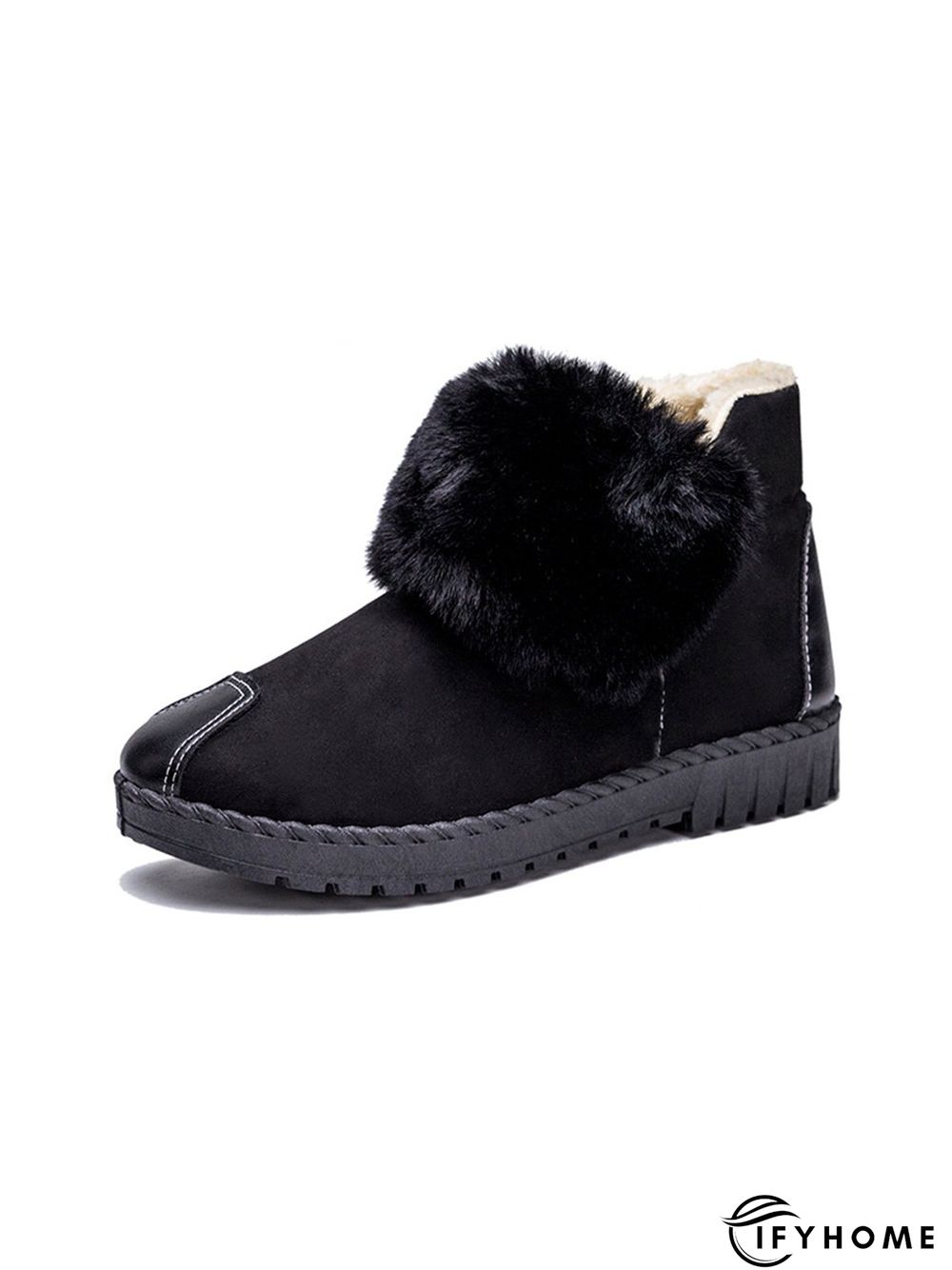 Casual Anti-collision Stitching Plush Warm Snow Boots | IFYHOME