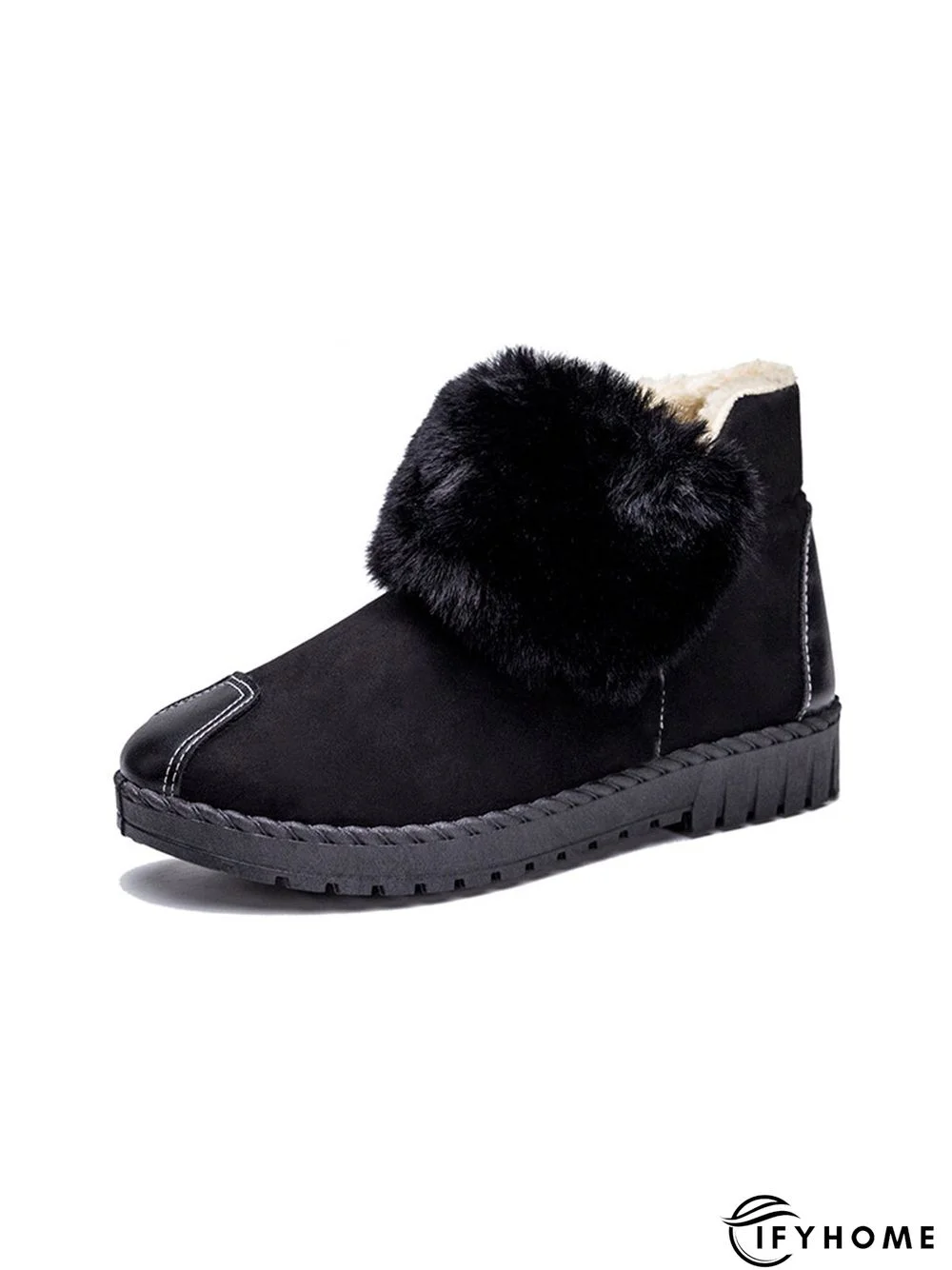 Casual Anti-collision Stitching Plush Warm Snow Boots | IFYHOME