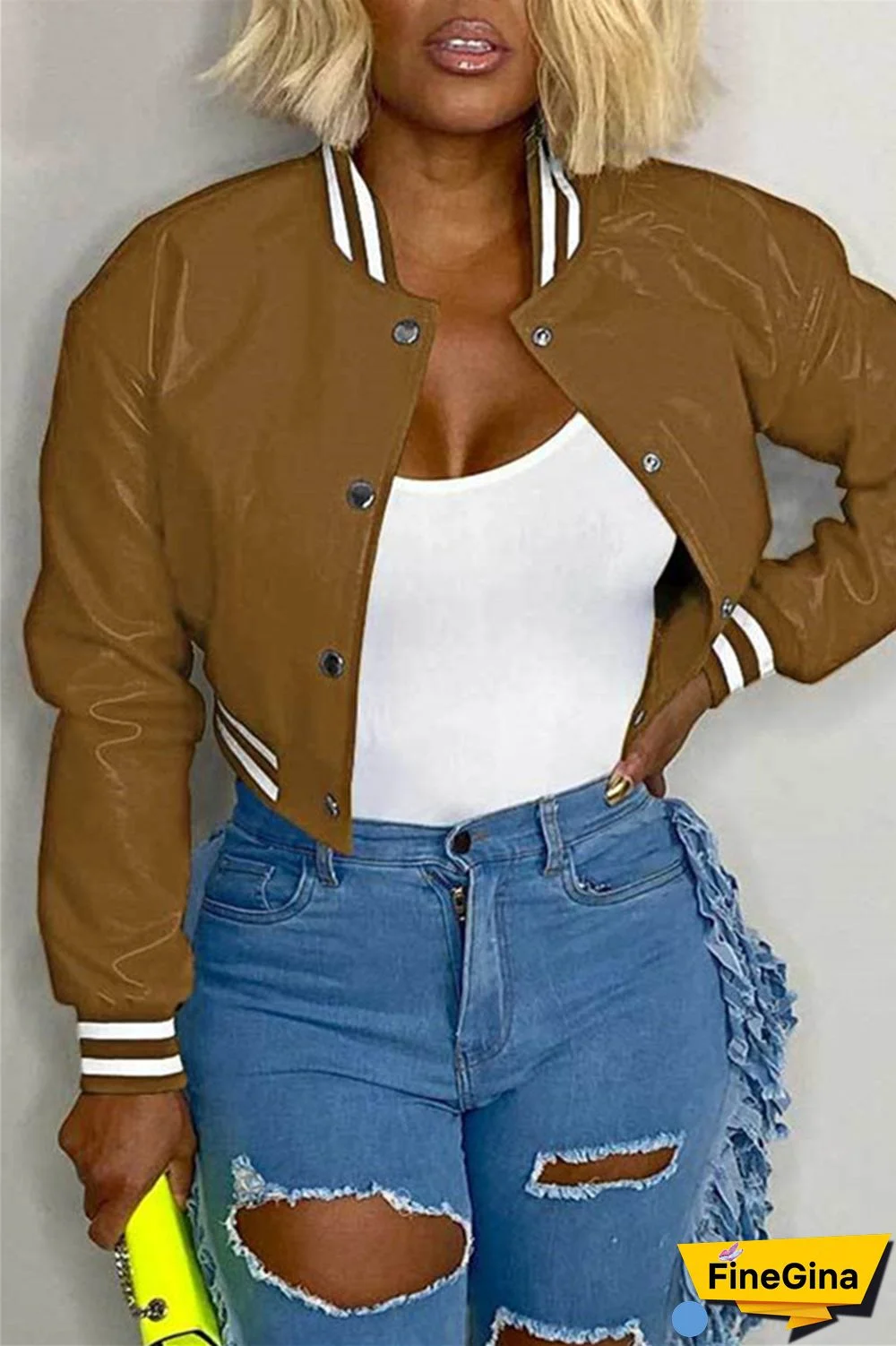 Black Casual Solid Patchwork Conventional Collar Outerwear