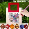 Sac &agrave; main DIY peinture en diamant avec poign&eacute;e carr&eacute;e, sac fourre-tout en diamant pour maquillage, kits de peintures multi-usages en diamants, sacs &agrave; main cr&eacute;atifs pour femmes, cadeau artisanal pour filles (colibri)
