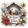 (US Local)Nativity-14CT Counted Cross Stitch Kit(40x40cm)
