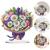 (US Local)Flower Double Sided Effect Table Top Diamond Painting Desktop Ornaments Kit (Daisy)
