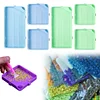 (US Only)6Pcs Diamond Art Tray Rhinestone Sorting Tray Diamond Painting Tray (Blue Green)