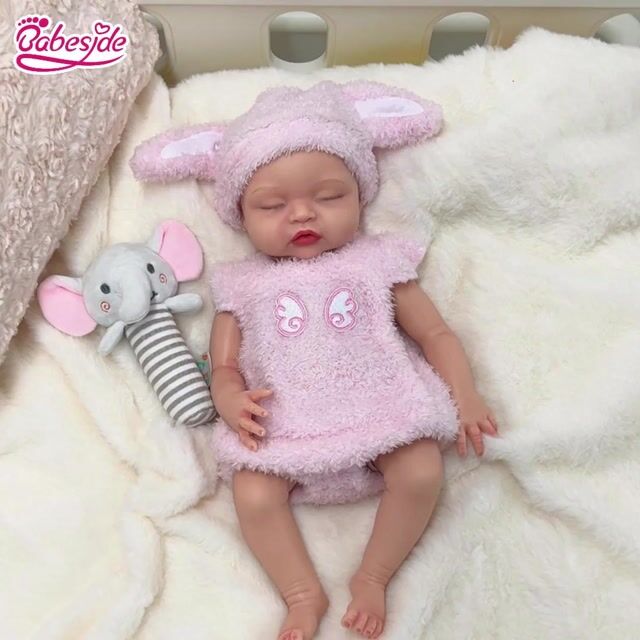 Babeside Nancy 12"/16" Realistic Silicone Sleeping Baby Little Infant Girl Retaining Pacifier