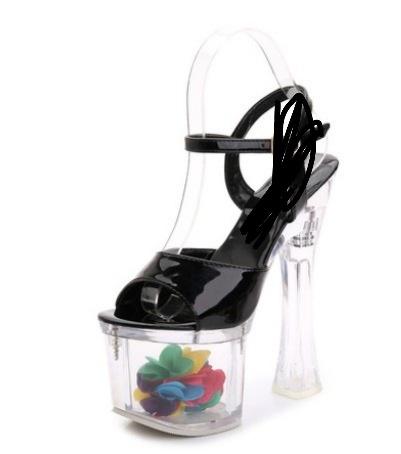 VCSHOES Straps Open Toe High Platform Super High Stiletto Heel Sandals