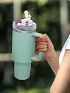 Cat Lid Accessories Charms with Straw Cover for Stanley 40oz Tumbler with Handle