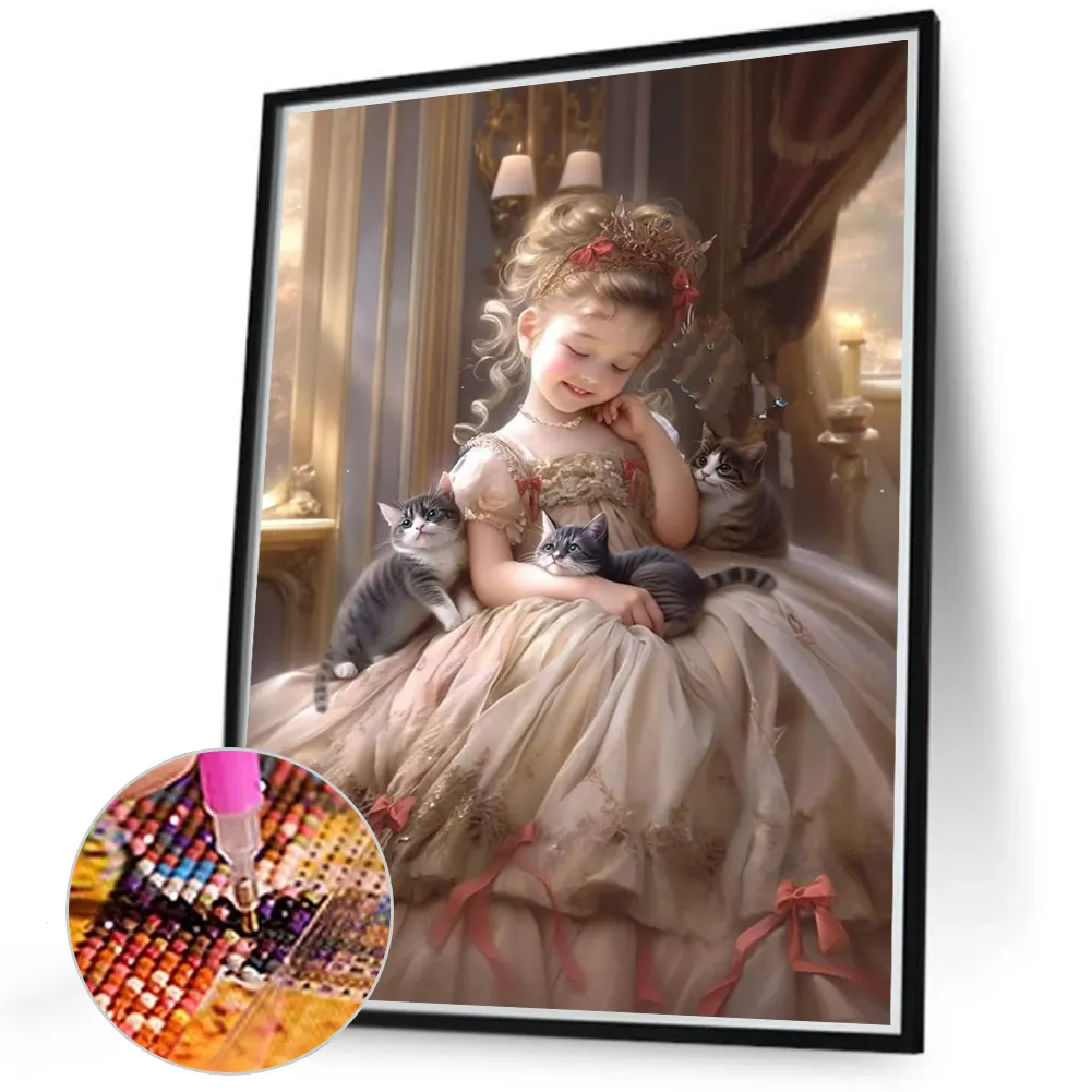 Full Round Diamond Painting 40*50cm - Sweet Girl