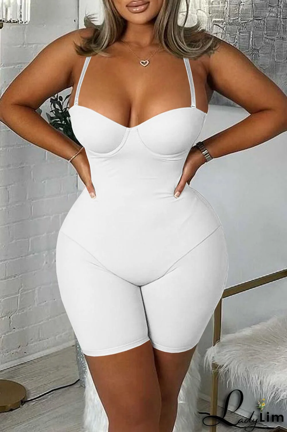 Pink Sexy Casual Solid Backless Spaghetti Strap Skinny Romper