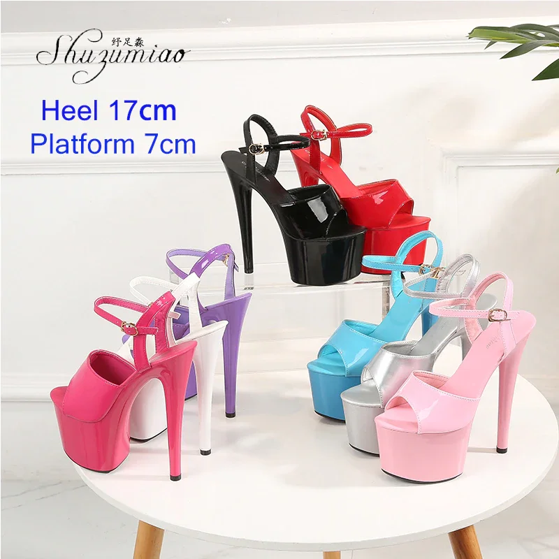 Qengg 2021 Model Shoes Women Sexy Catwalk Shoes Sandals 9 13 15 17 20 CM High Heels Platform Sandals Girls Shoe Party Club Drop Sales