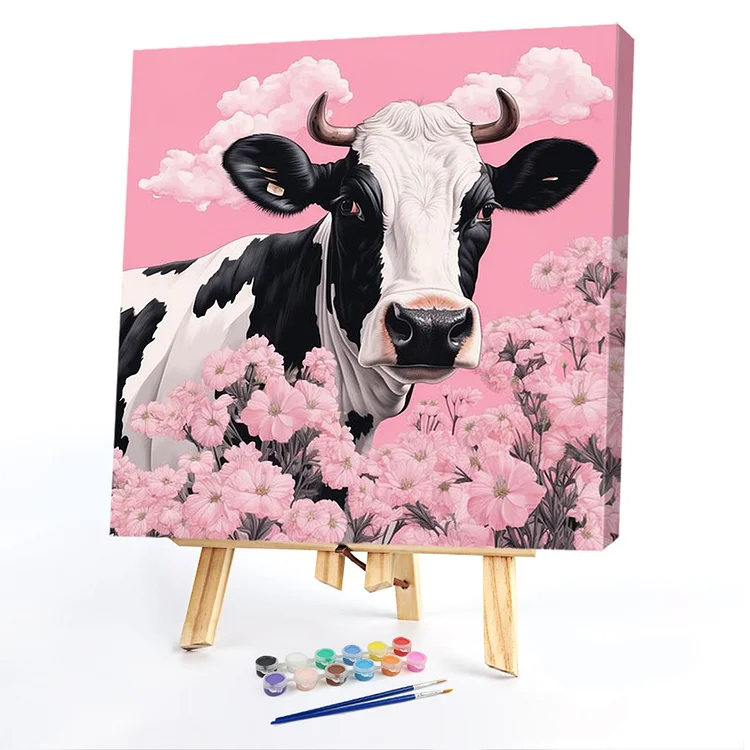 Oil Paint By Numbers - Dairy Cow - 40*40CM